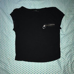 Black Shirt with Zipper